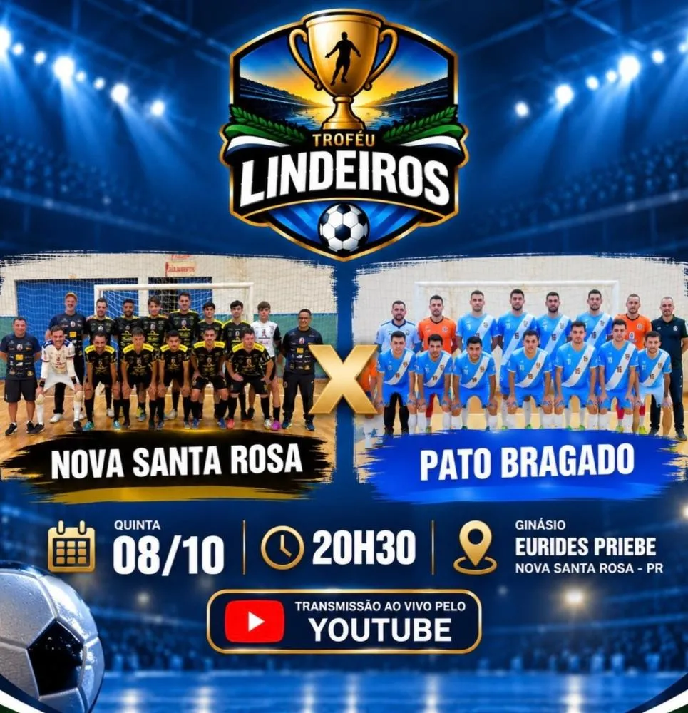 Nova Santa Rosa encara Pato Bragado pela terceira rodada do Troféu Lindeiros nesta quinta-feira (08)