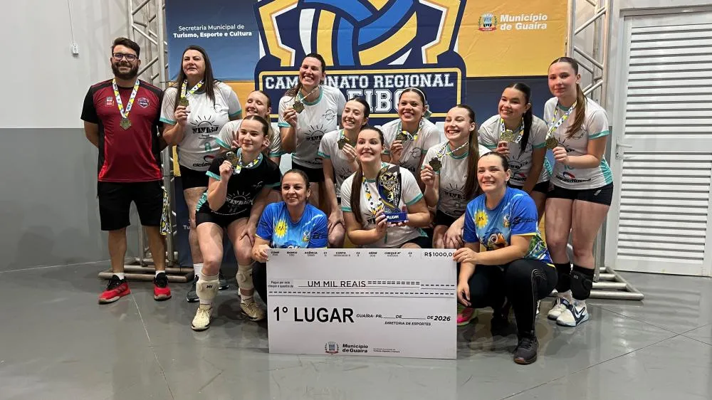 Nova Santa Rosa conquista título do Campeonato Regional de Voleibol de Guaíra
