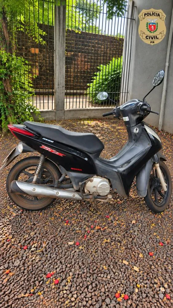 Polícia cívil recupera motocicleta com alerta de furto em Palotina