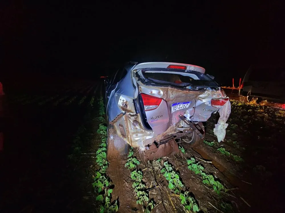 Colisão traseira na PR-239 deixa três pessoas feridas e um homem morre posteriormente em Toledo