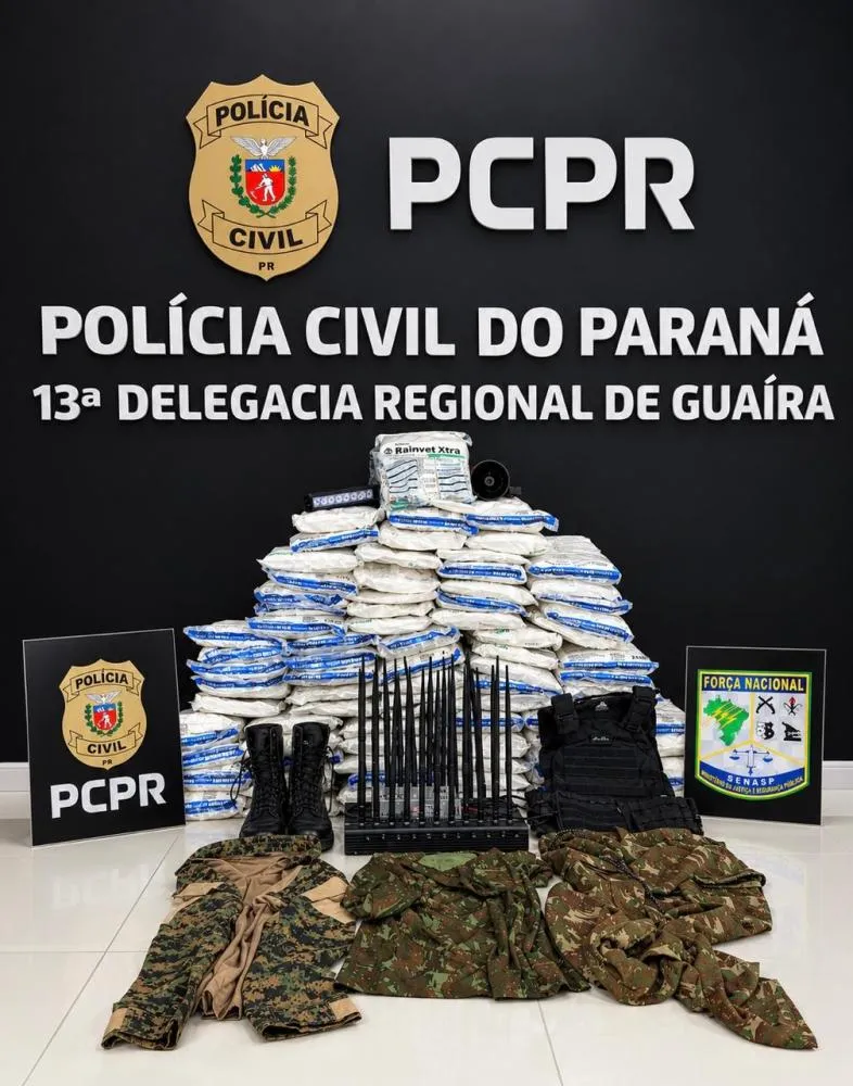 Polícia Civil cumpre mandados de prisão e de busca e apreensão e apreende mais de 212 kg de agrotóxicos contrabandeados em Guaíra