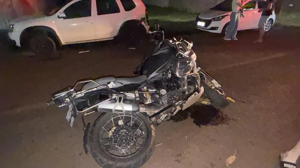 Motociclista fica ferido em colisão envolvendo três veículos em Marechal Rondon